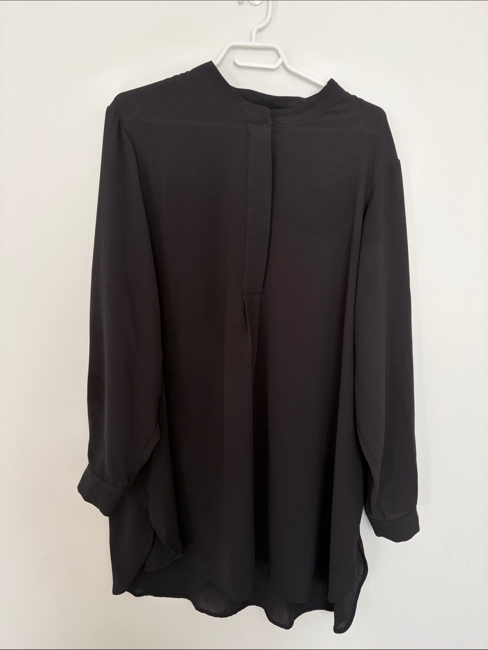 Joe Fresh Black Long Sleeve Tunic Blouse